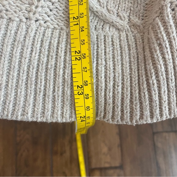 Cupcakes and Cashmere Beige Button Front V Neck Womens Size XL Chunky Cardigan - Picture 12 of 14